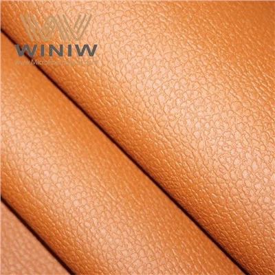Orange Microfiber Twal Pou Machin Syn Leather